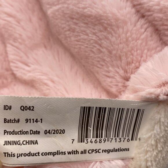 Kellytoy K. Luxe Baby Security Blanket Pink Unicorn Plush Head Lovey Rattle Toy - Picture 7 of 9